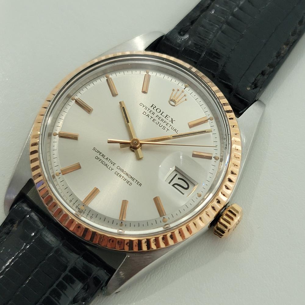 Men's Mens Rolex Ref 1601 Oyster Datejust 18k SS Automatic 1960s Vintage RJC159B