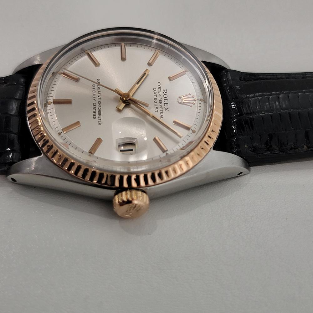 Mens Rolex Ref 1601 Oyster Datejust 18k SS Automatic 1960s Vintage RJC159B 1