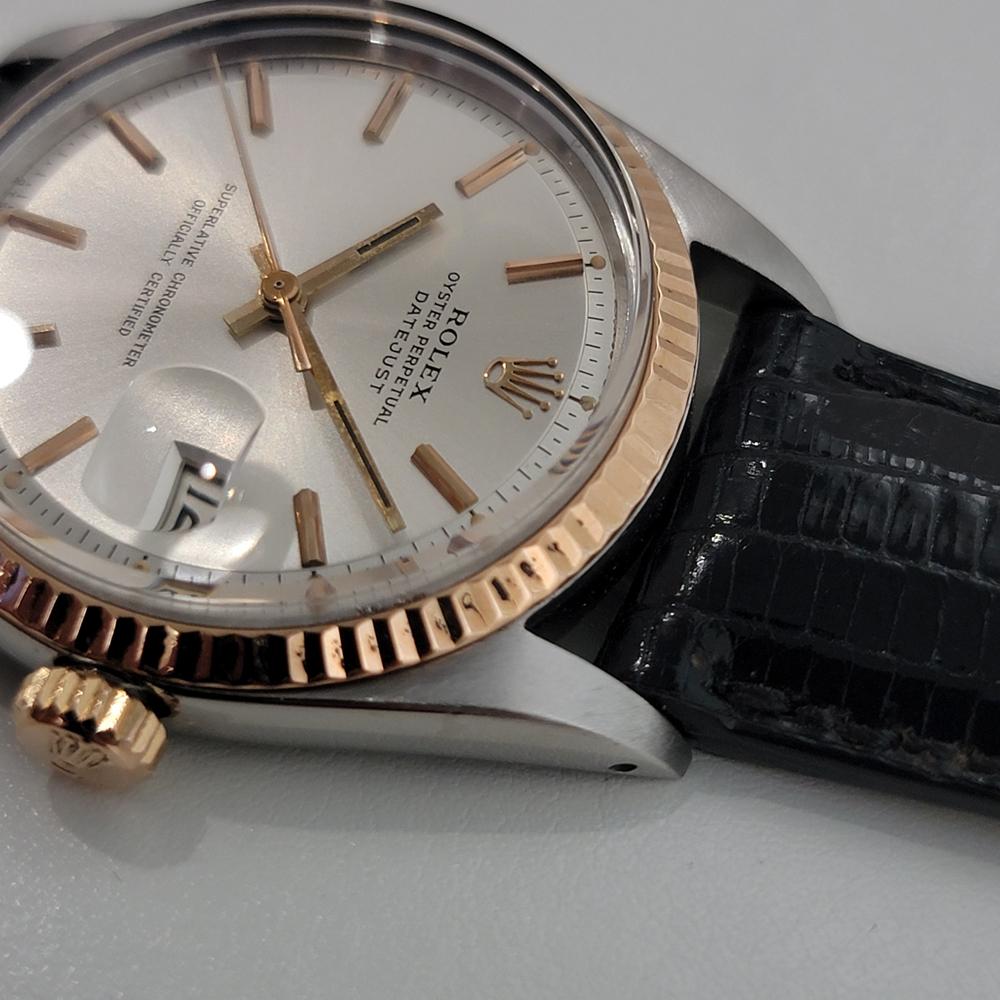 Mens Rolex Ref 1601 Oyster Datejust 18k SS Automatic 1960s Vintage RJC159B 2
