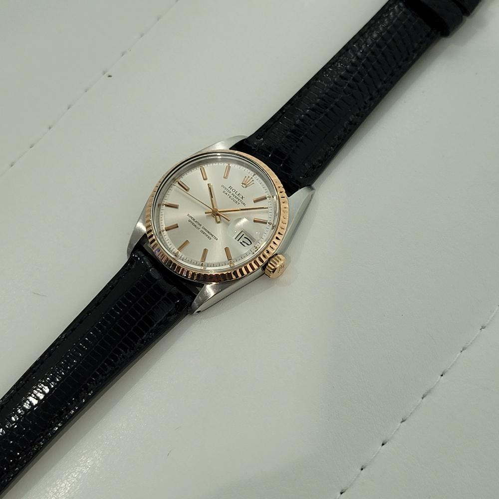 Mens Rolex Ref 1601 Oyster Datejust 18k SS Automatic 1960s Vintage RJC159B 3