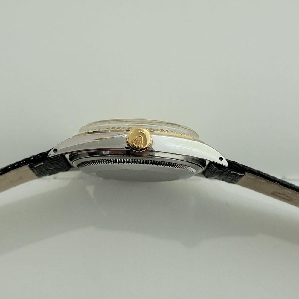 Mens Rolex Ref 1601 Oyster Datejust 18k SS Automatic 1970s Vintage RA170B For Sale 5