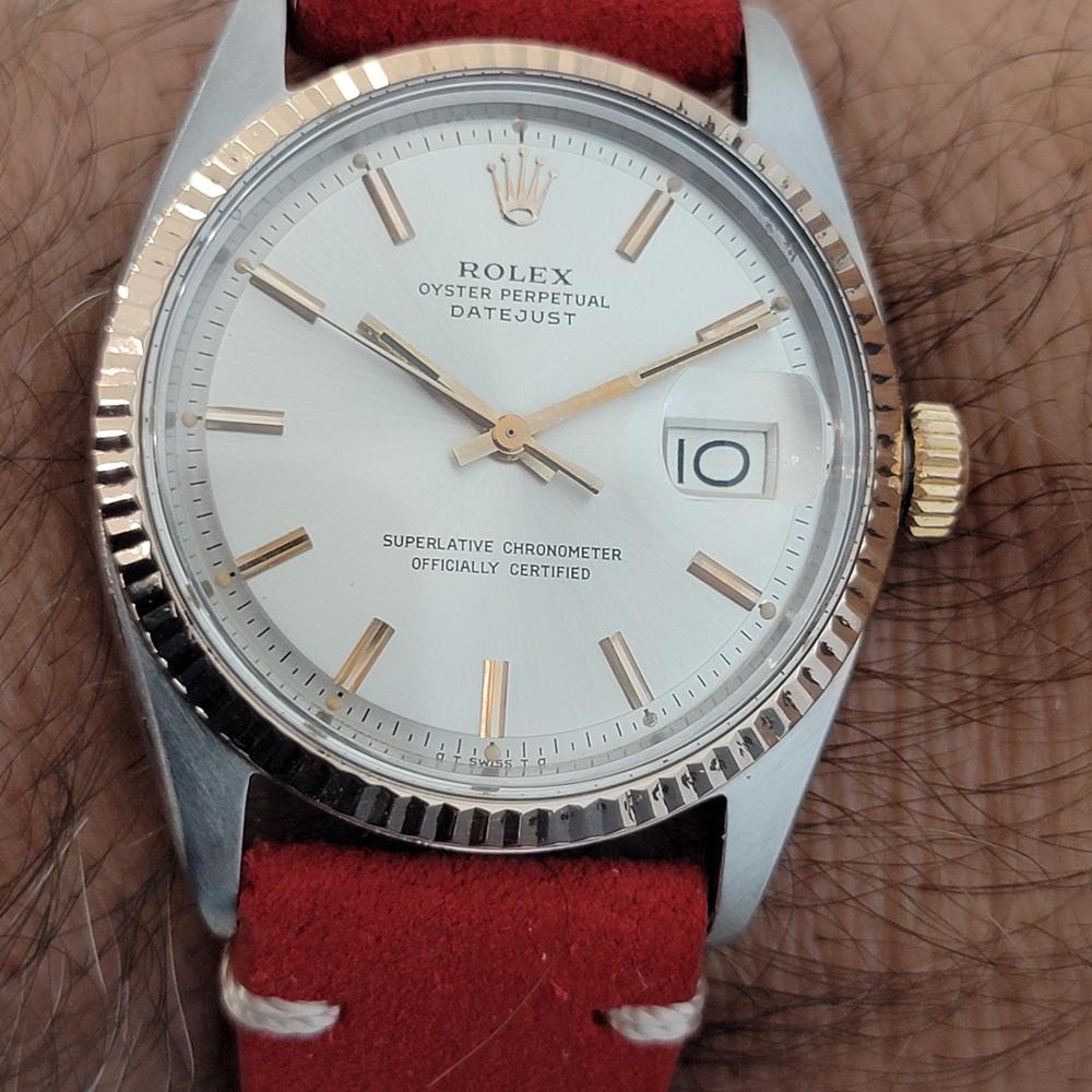 Mens Rolex Ref 1601 Oyster Perpetual Datejust 18k SS Automatic 1960s RJC159 8