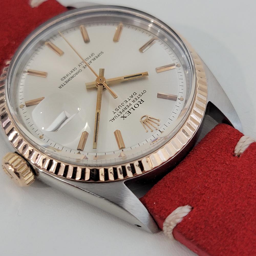 Mens Rolex Ref 1601 Oyster Perpetual Datejust 18k SS Automatic 1960s RJC159 2