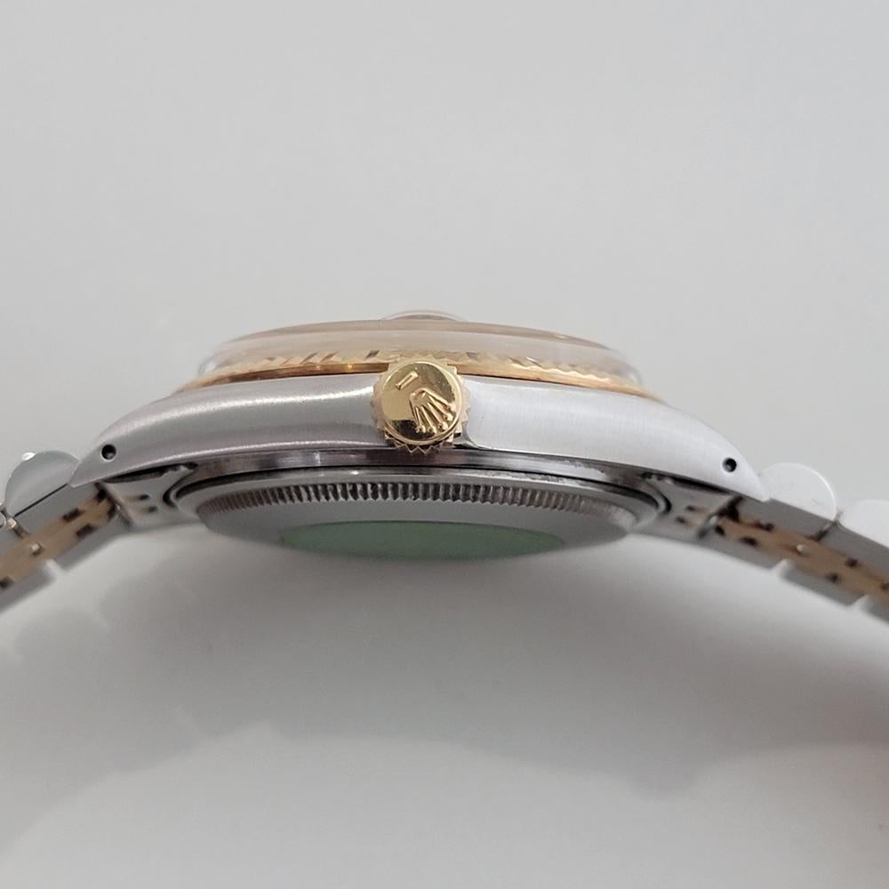Mens Rolex Ref  16013 Datejust 18k Rose Gold SS Automatic 1980s with Paper RA339 2