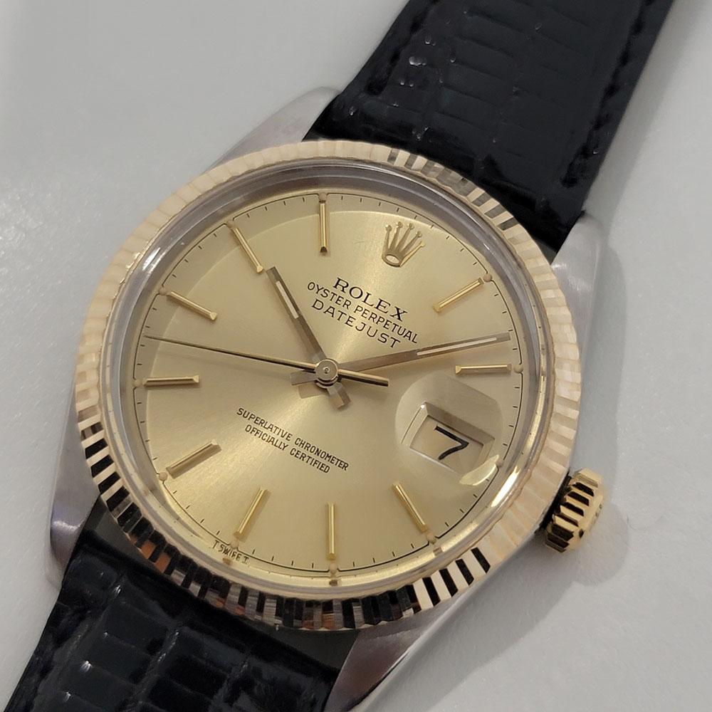 Men's Mens Rolex Ref 16013 Oyster Datejust 18k SS Automatic 1980s Swiss Luxury RJC184B