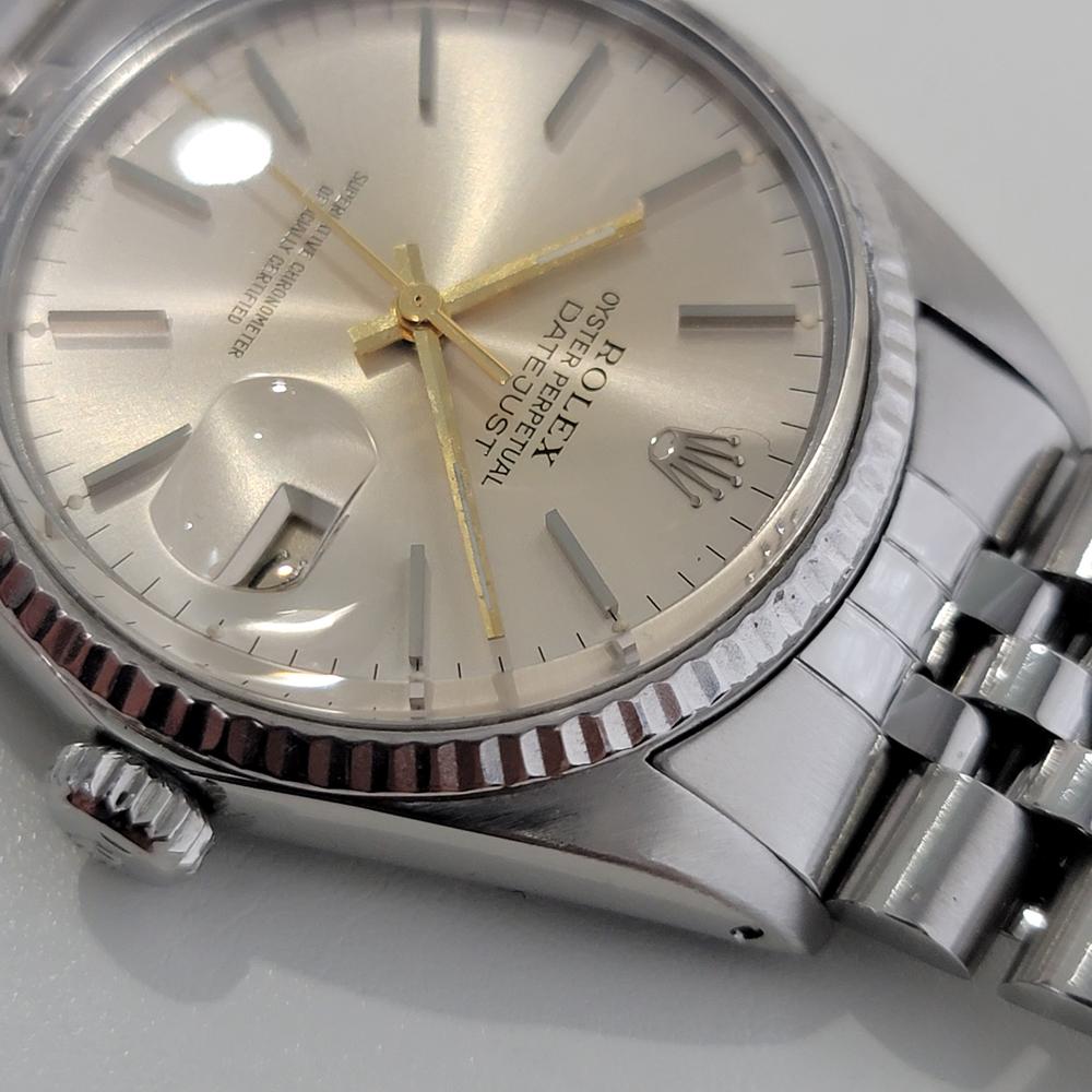 Mens Rolex Ref 16014 Datejust 18k White Gold SS Automatic 1970s Swiss RA332 1
