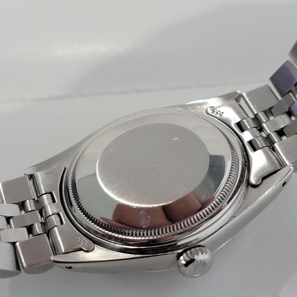 Mens Rolex Ref 16014 Datejust 18k White Gold SS Automatic 1970s Swiss RA332 5