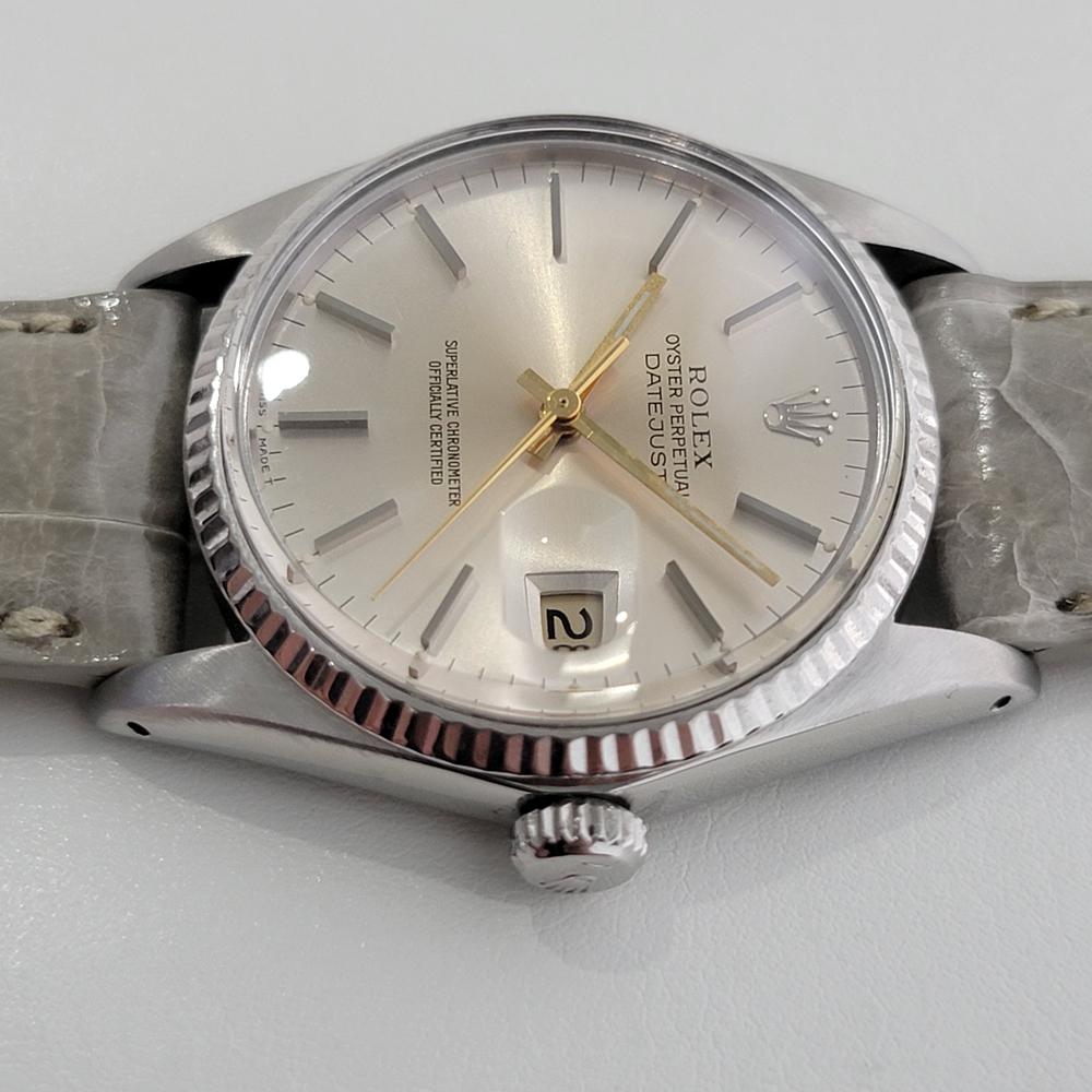 Mens Rolex Ref 16014 Datejust 18k White Gold SS Automatic 1980s Swiss RA332G 1