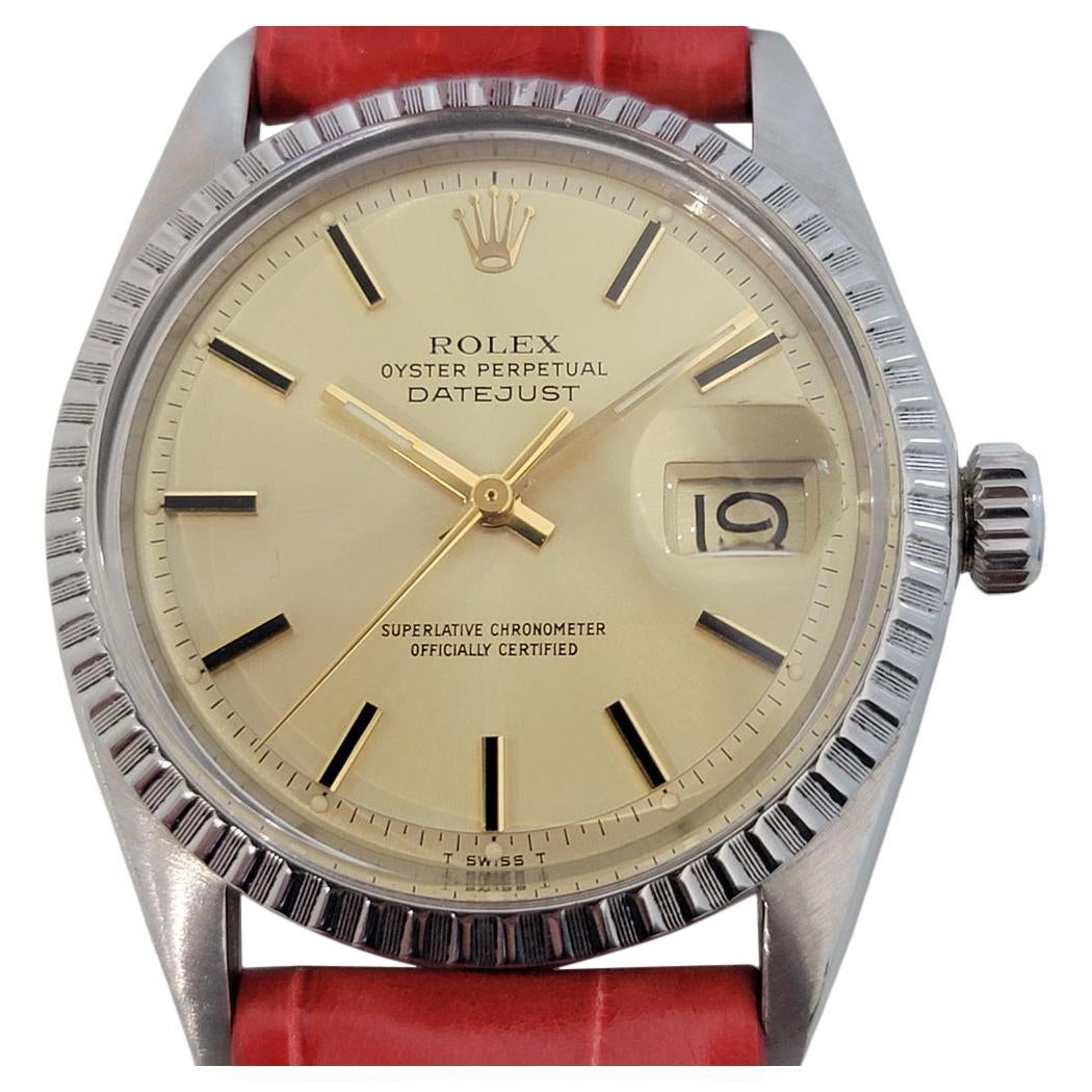 Mens Rolex Ref 1603 Oyster Datejust 36mm Automatic 1970s Swiss Vintage RA226R
