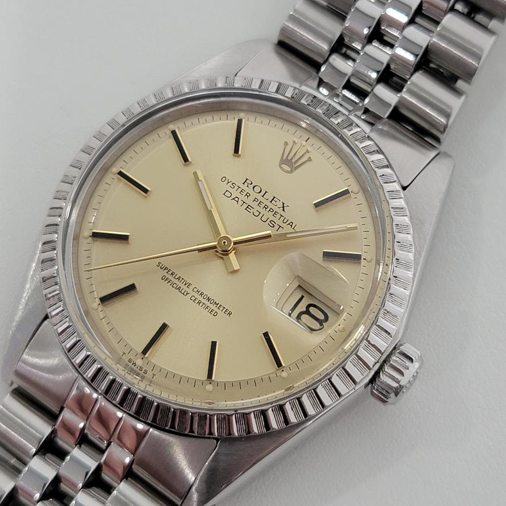 Men's Mens Rolex Ref 1603 Oyster Datejust Automatic 1970s Swiss Vintage Luxury RA226