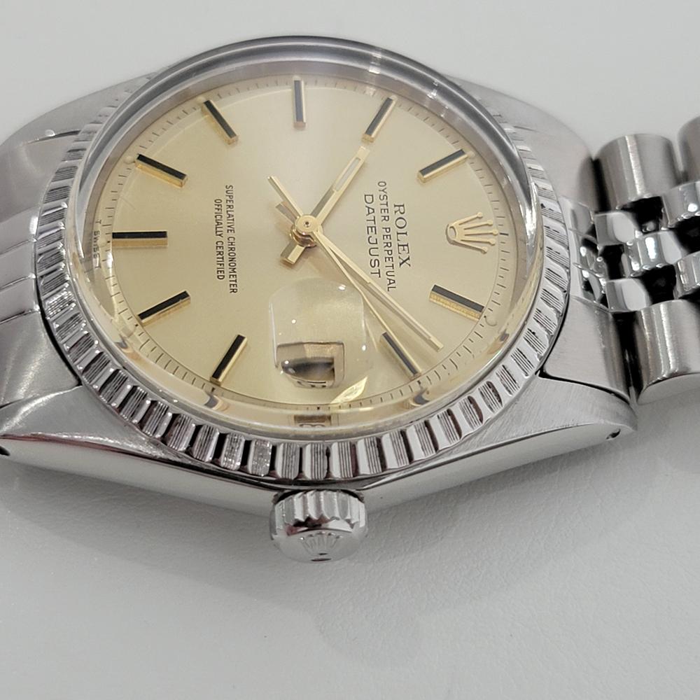Mens Rolex Ref 1603 Oyster Datejust Automatic 1970s Swiss Vintage Luxury RA226 1