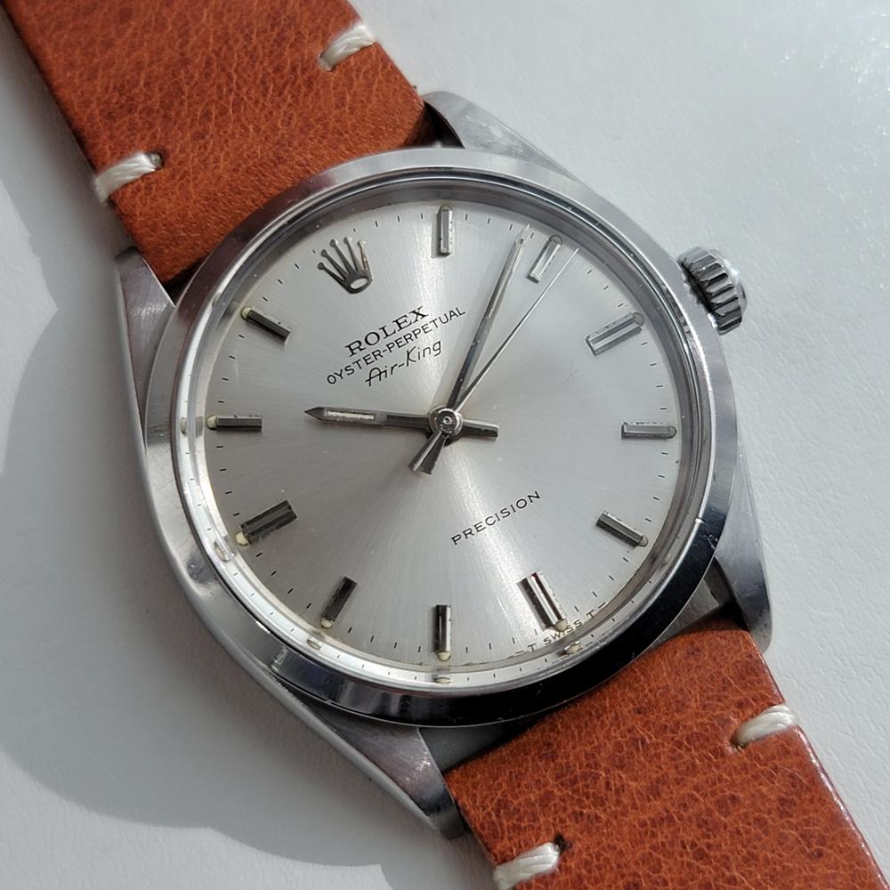 Mens Rolex Ref 5500 Oyster Precision Air King Automatic 1960s Swiss RJC191T In Excellent Condition In Beverly Hills, CA