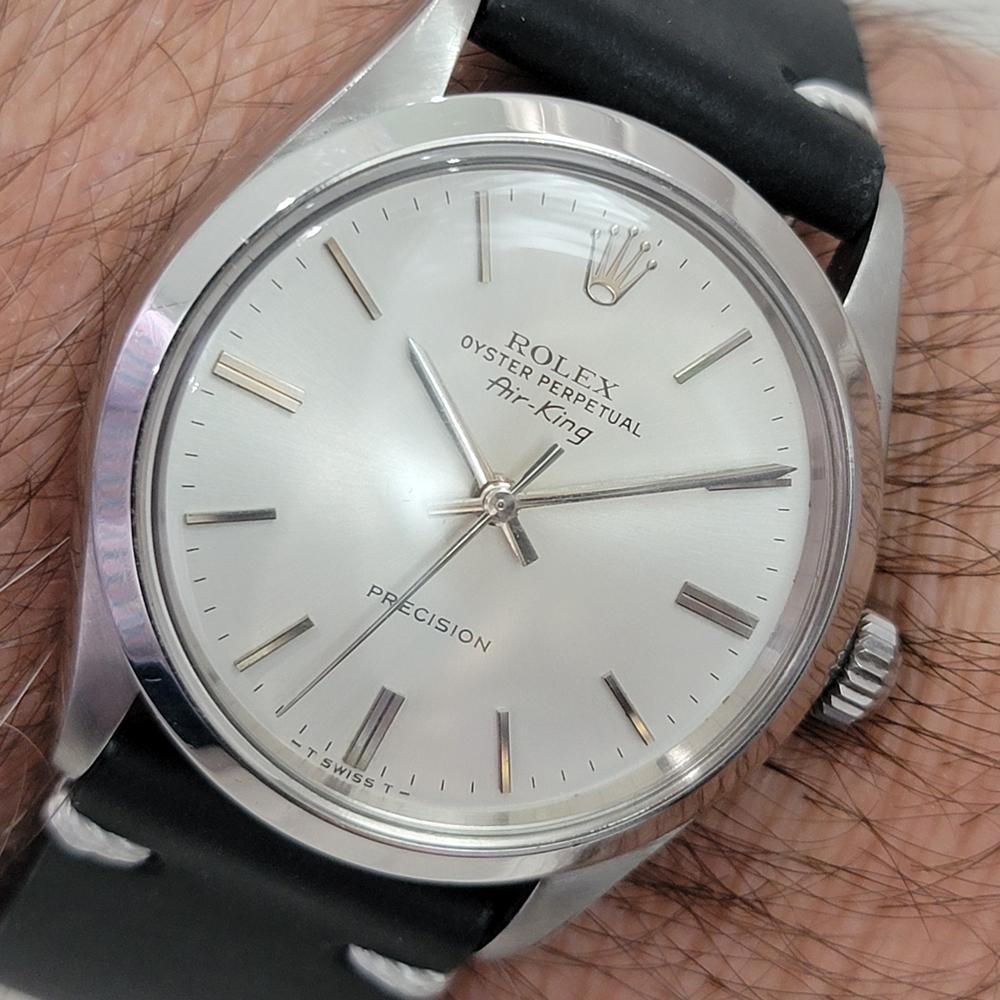 Mens Rolex Ref 5500 Oyster Precision Air King Automatic 1970s Swiss RA475B For Sale 9