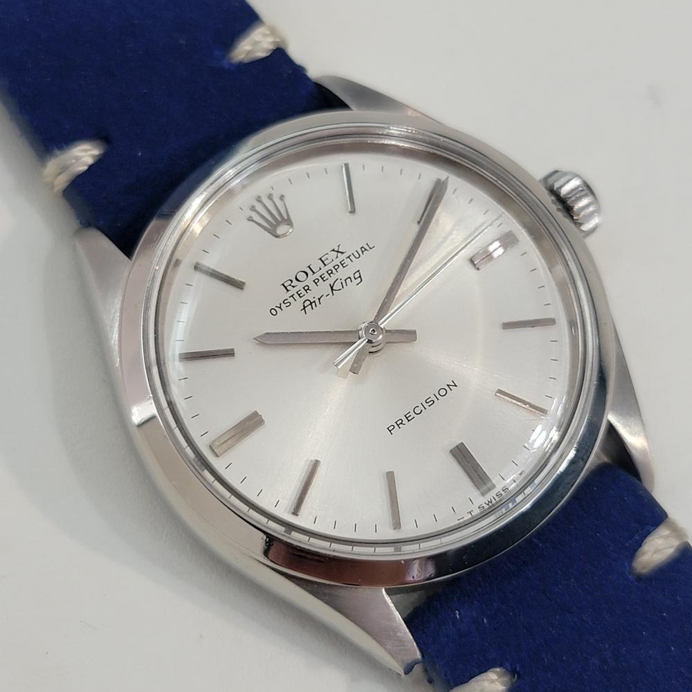 Mens Rolex Ref 5500 Oyster Precision Air King Automatic 1970s Vintage RA475 In Excellent Condition For Sale In Beverly Hills, CA