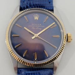 Mens Rolex Ref 5501 Air King 14k Gold SS Automatic 1960s Vintage RA240B