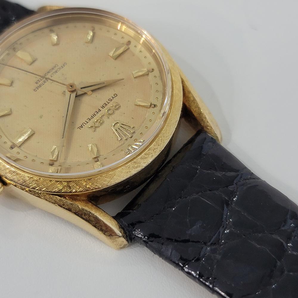 Mens Rolex Ref 6550 Oyster Perpetual 33mm 18k Solid Gold 1960s Automatic RJC203 For Sale 1