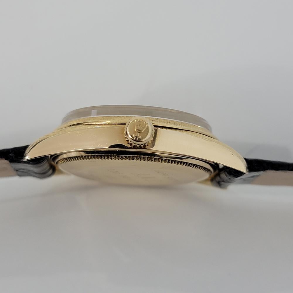 Mens Rolex Ref 6550 Oyster Perpetual 33mm 18k Solid Gold 1960s Automatic RJC203 For Sale 3