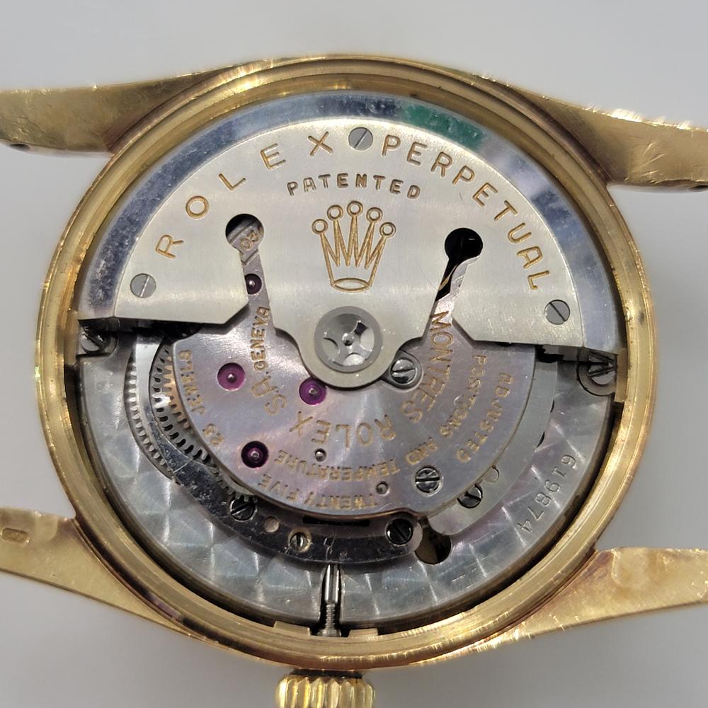 Mens Rolex Ref 6550 Oyster Perpetual 33mm 18k Solid Gold 1960s Automatic RJC203 For Sale 5