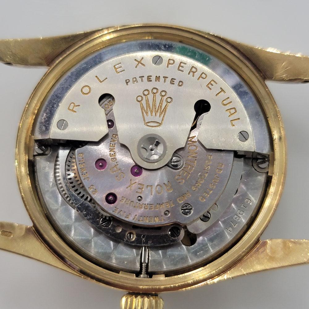 Mens Rolex Ref 6550 Oyster Perpetual Bombay 18k Gold Automatic 1960s RJC203G For Sale 6