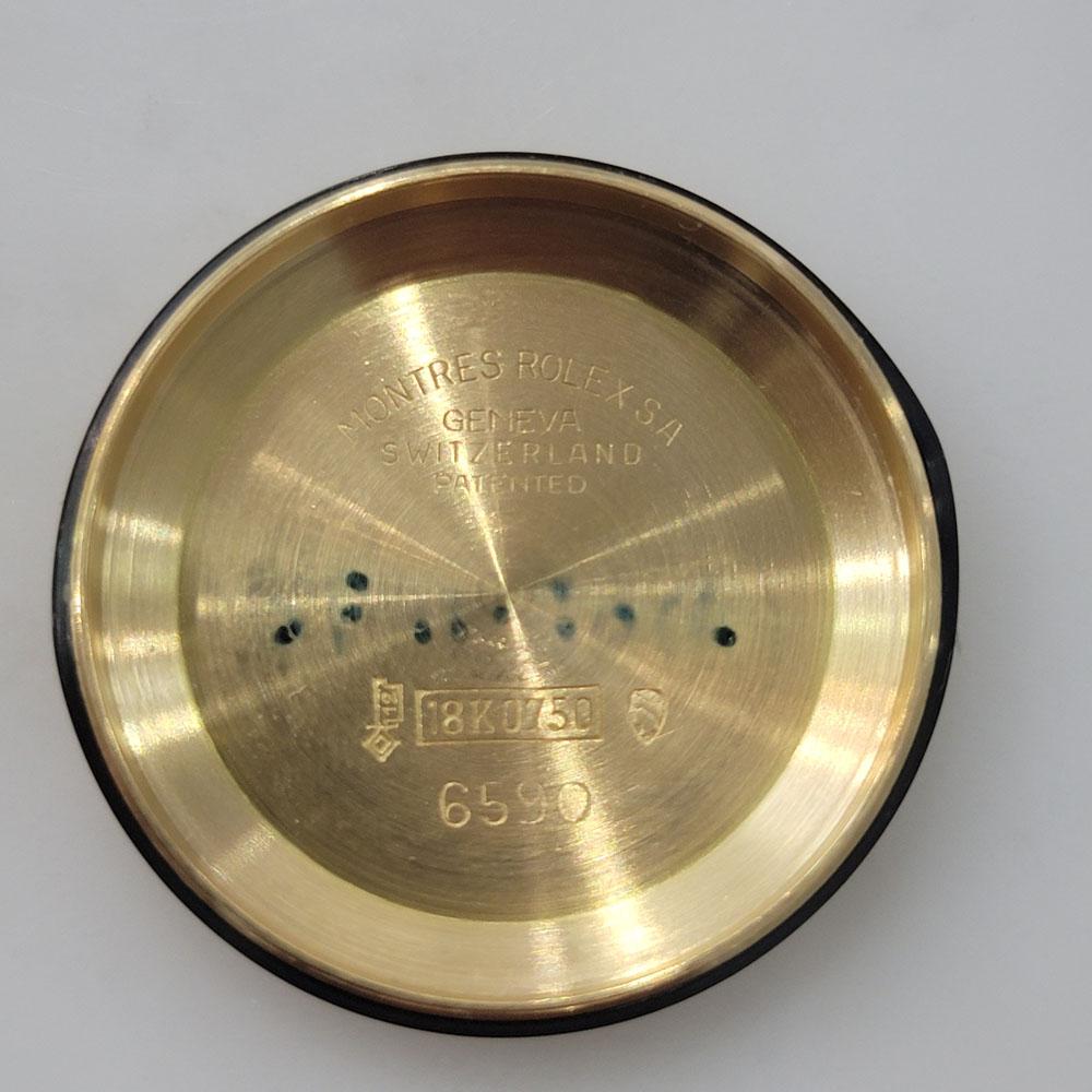 Mens Rolex Ref 6550 Oyster Perpetual Bombay 18k Gold Automatic 1960s RJC203G For Sale 7