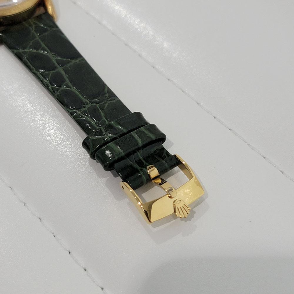 Mens Rolex Ref 6550 Oyster Perpetual Bombay 18k Gold Automatic 1960s RJC203G For Sale 3