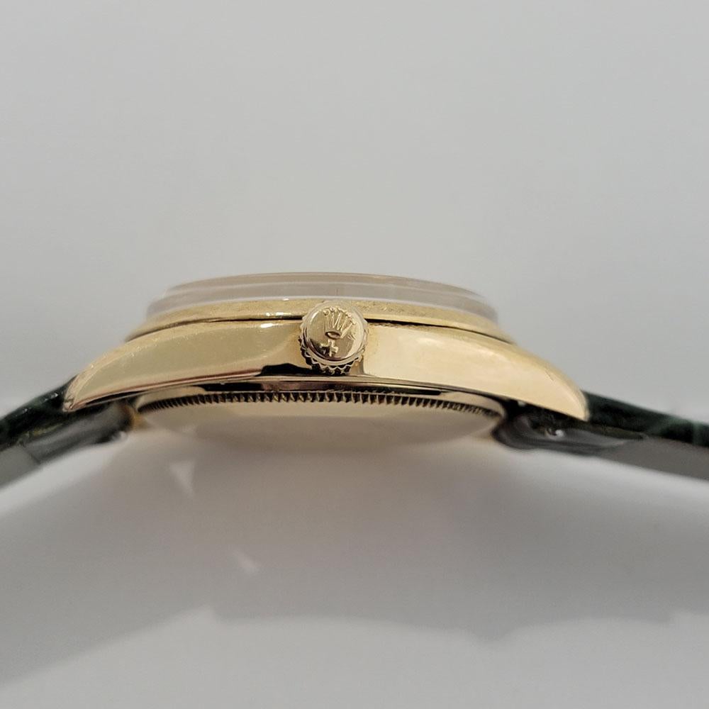 Mens Rolex Ref 6550 Oyster Perpetual Bombay 18k Gold Automatic 1960s RJC203G For Sale 4