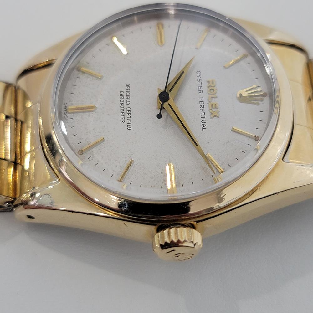 Men's Mens Rolex Ref 6634 Oyster Perpetual Gold Capped Automatic 1950s Swiss RA237G