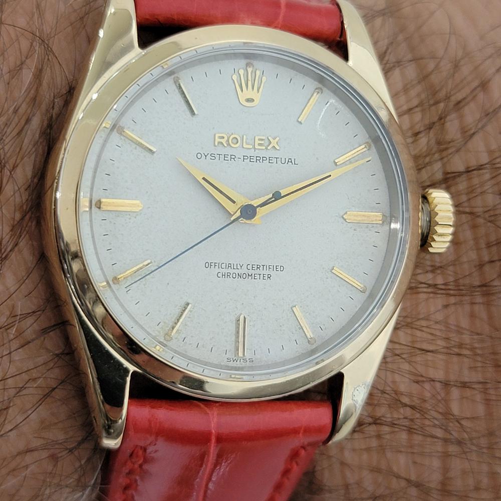 Mens Rolex Ref 6634 Oyster Perpetual Gold Capped Automatic 1950s Vintage RA237 8