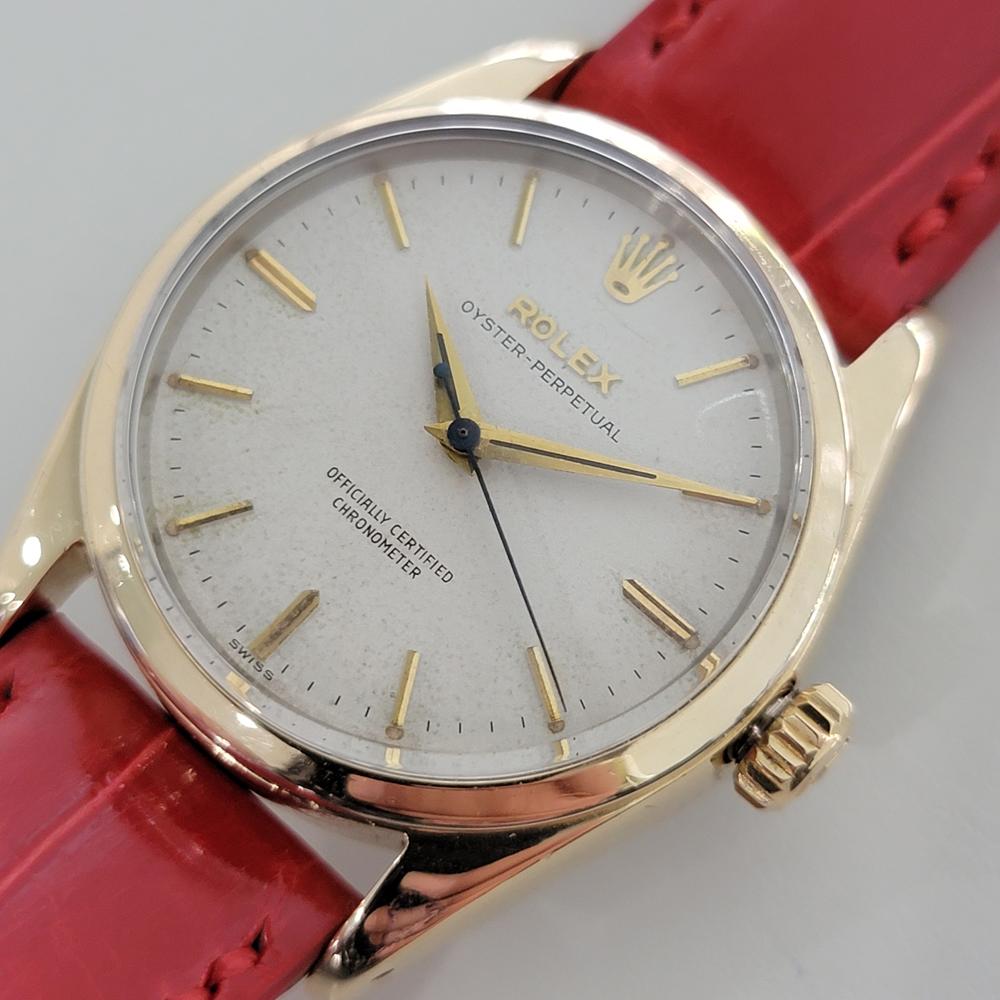Men's Mens Rolex Ref 6634 Oyster Perpetual Gold Capped Automatic 1950s Vintage RA237
