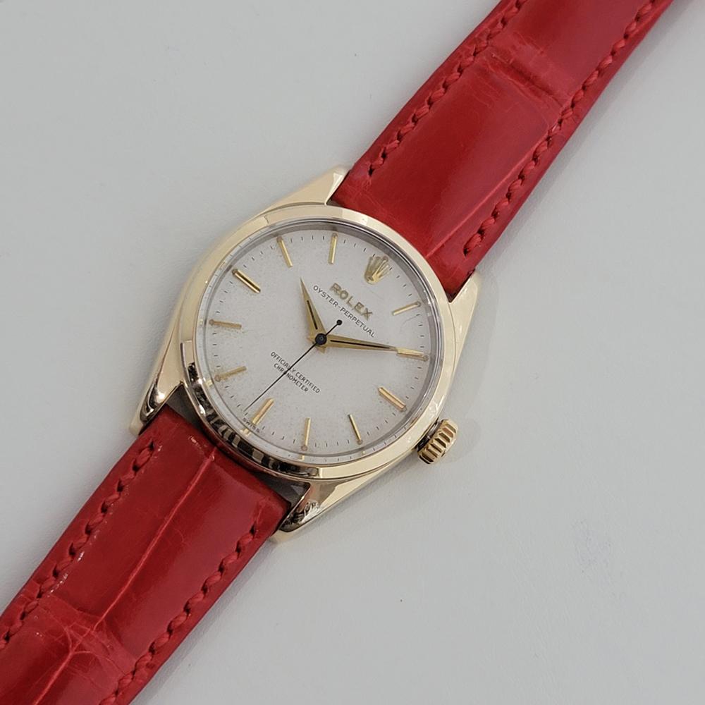 Mens Rolex Ref 6634 Oyster Perpetual Gold Capped Automatic 1950s Vintage RA237 1