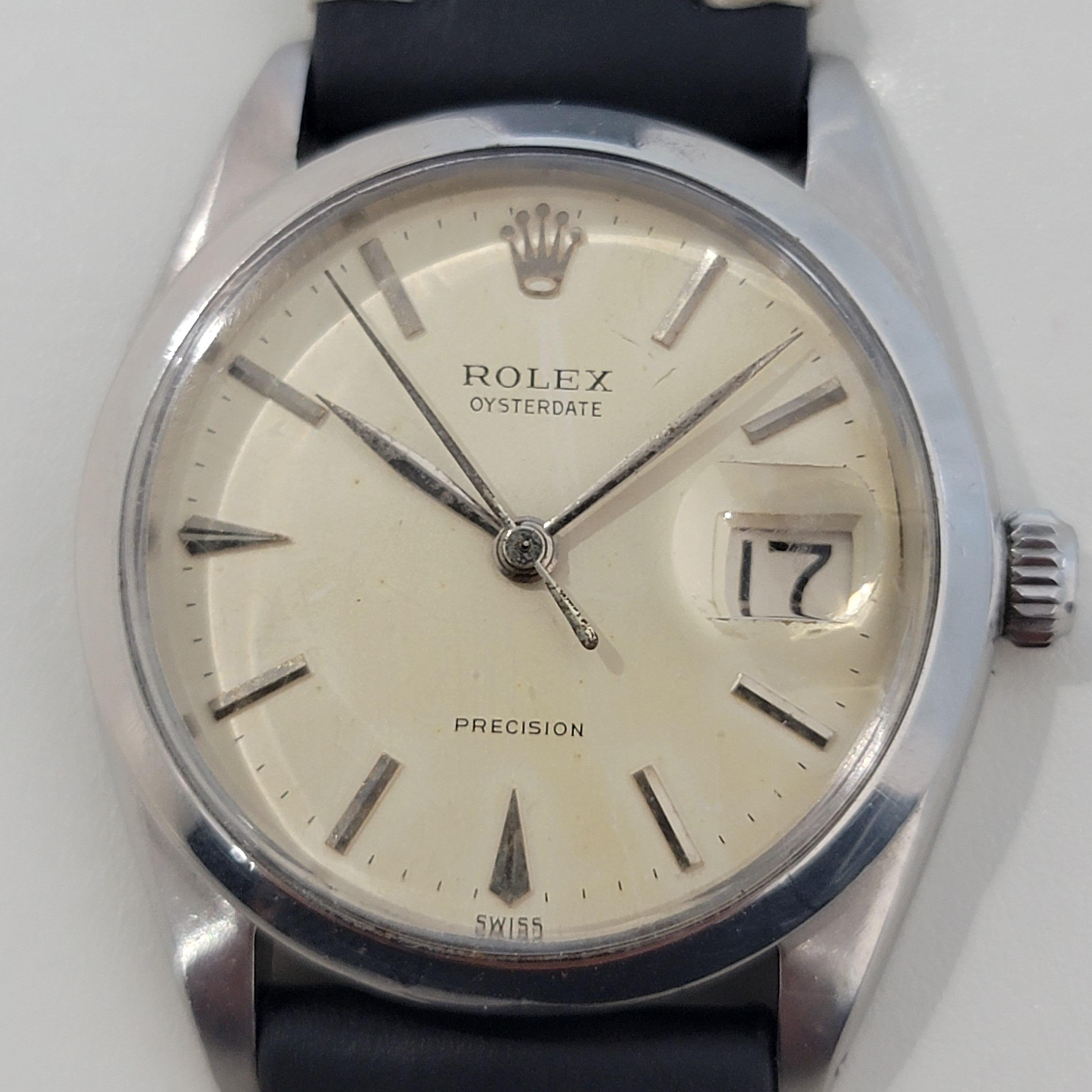 Men's Mens Rolex Ref 6694 Oysterdate Precision 34mm Manual Wind 1960s Vintage RA207 For Sale