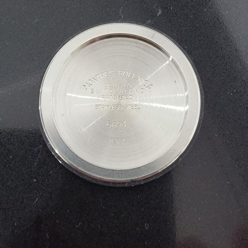 Mens Rolex Ref 6694 Oysterdate Precision 34mm Manual Wind 1960s Vintage RA207S For Sale 8