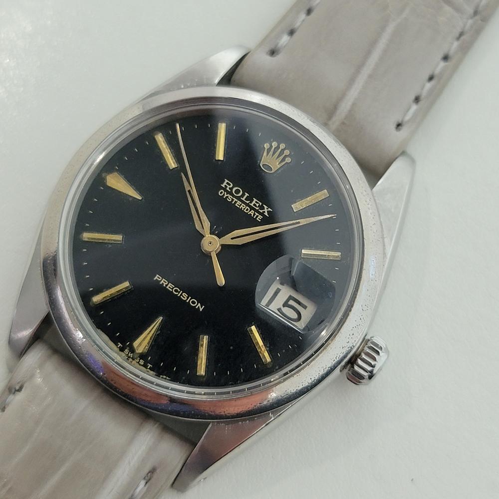 Men's Mens Rolex Ref 6694 Oysterdate Precision 34mm Manual Wind 1960s Vintage RJC187G For Sale