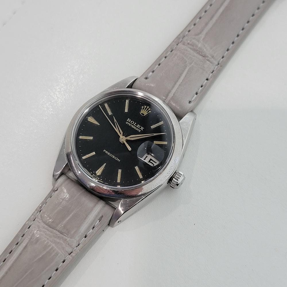 Mens Rolex Ref 6694 Oysterdate Precision 34mm Manual Wind 1960s Vintage RJC187G For Sale 3