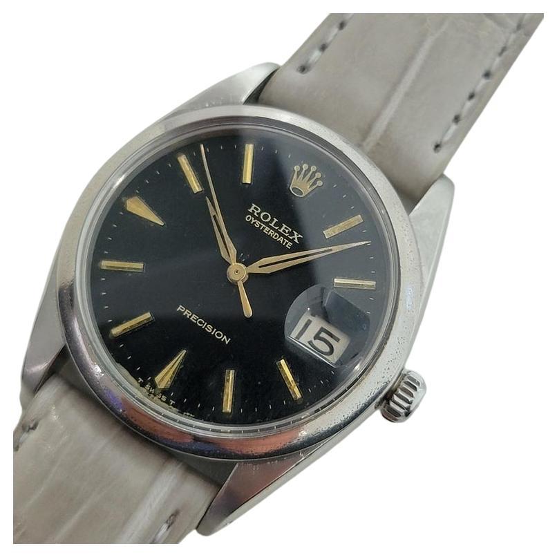 Rolex Uomo Ref 6694 Oysterdate Precision 34mm Vento Manuale 1960s Vintage RJC187G