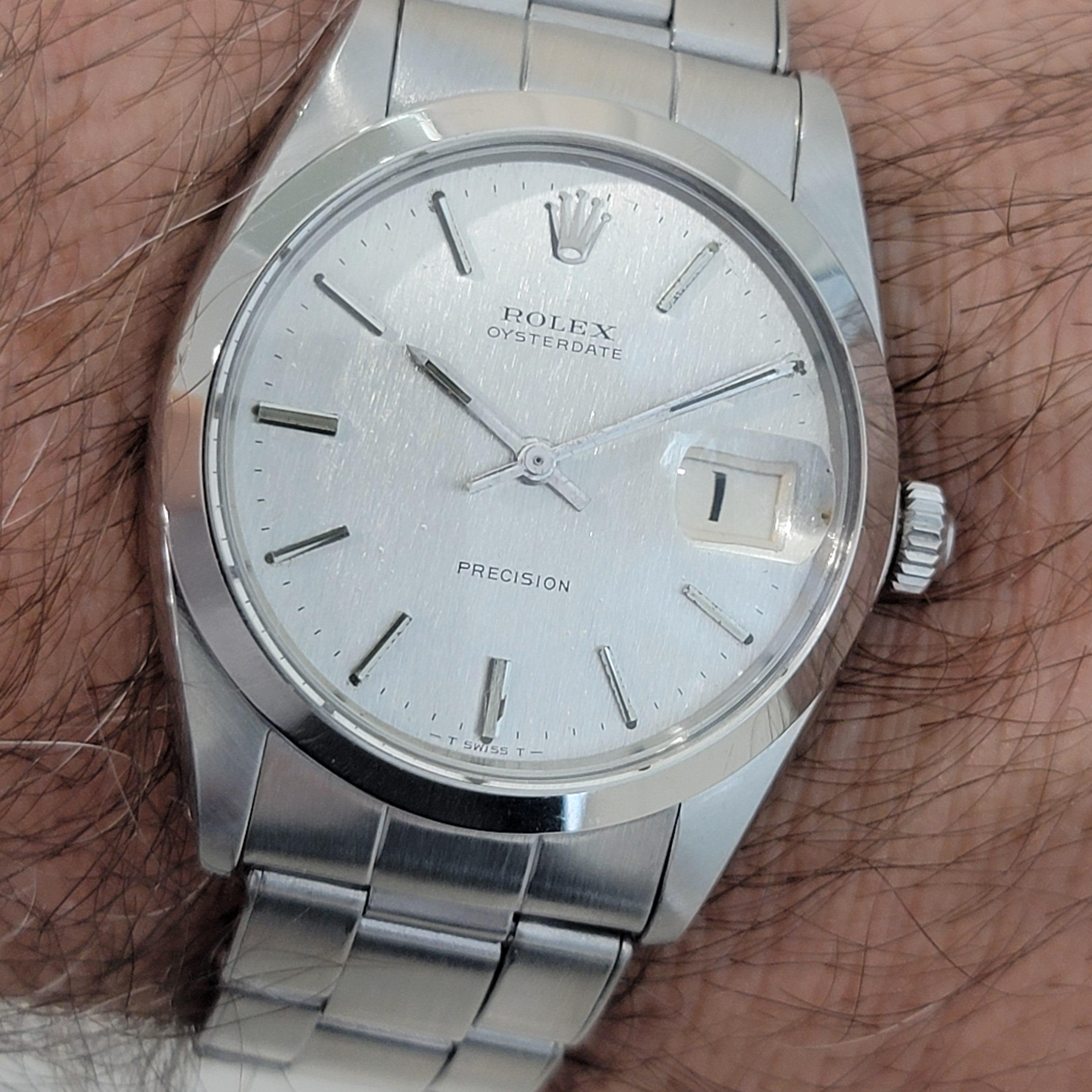 Mens Rolex Ref 6694 Oysterdate Precision Hand Wind 1960s Swiss Vintage RJC198 en venta 9
