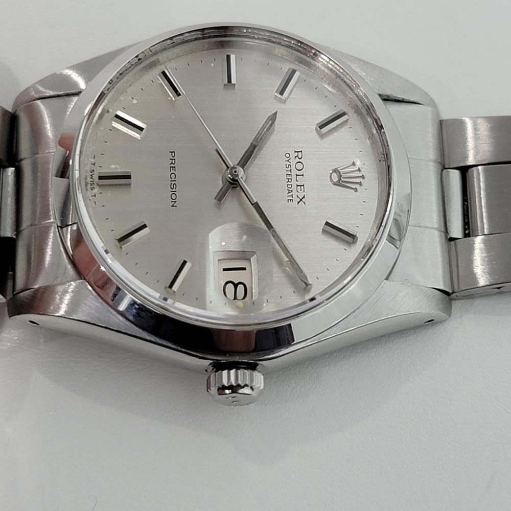 De los hombres Mens Rolex Ref 6694 Oysterdate Precision Manual Wind 1970s Swiss Vintage RA289