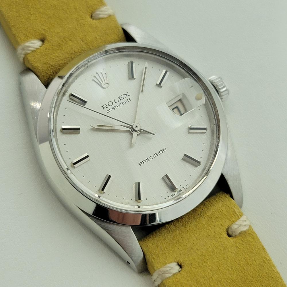 Mens Rolex Ref 6694 Oysterdate Precision Manual Wind 1970s Vintage RA289Y In Excellent Condition In Beverly Hills, CA
