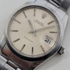 Mens Rolex Ref 6694 Oysterdate Precision Manual Wind w Box Paper 1960s RA261