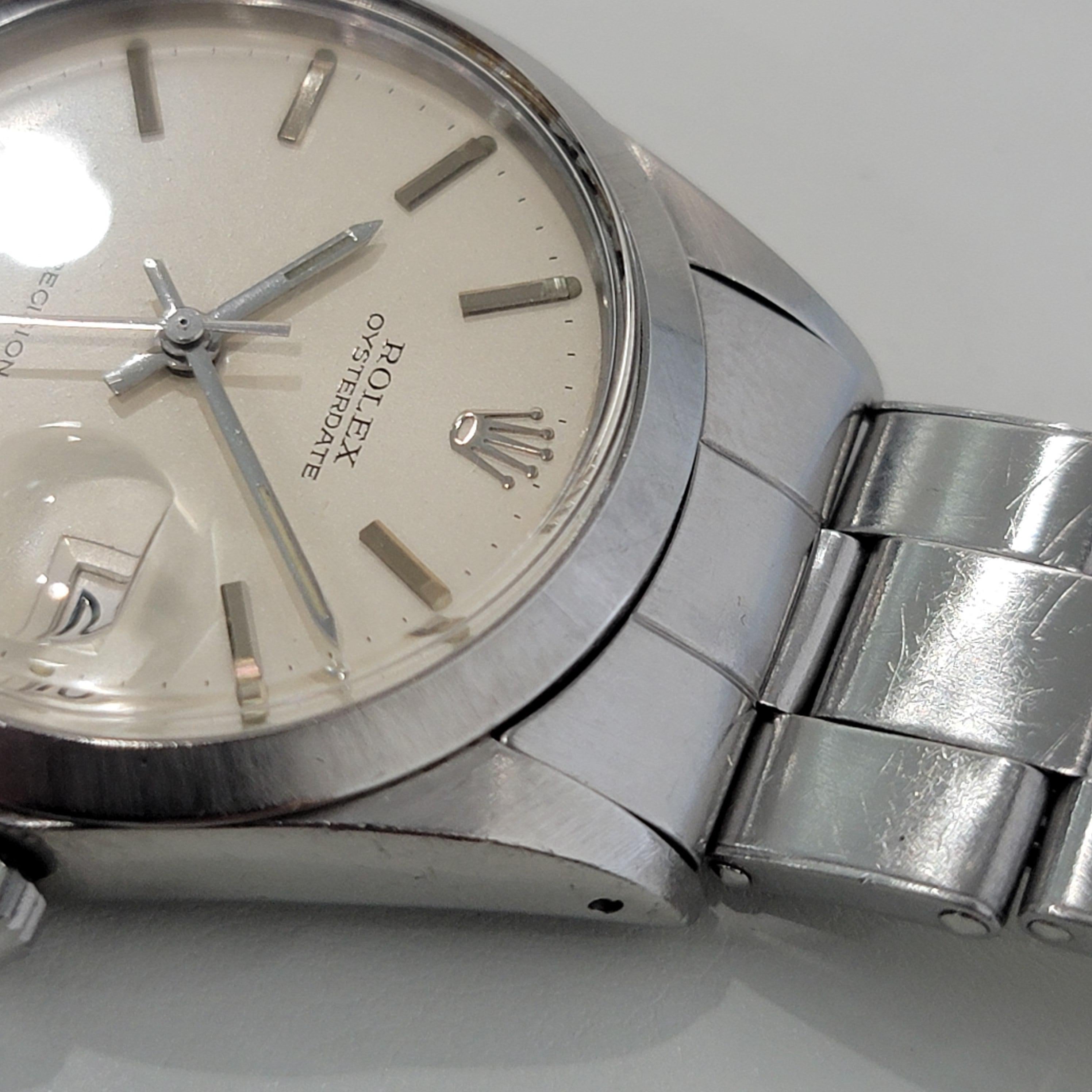 Mens Rolex Ref 6694 Oysterdate Precision Manual Wind w Box Paper 1960s RA261 For Sale 2