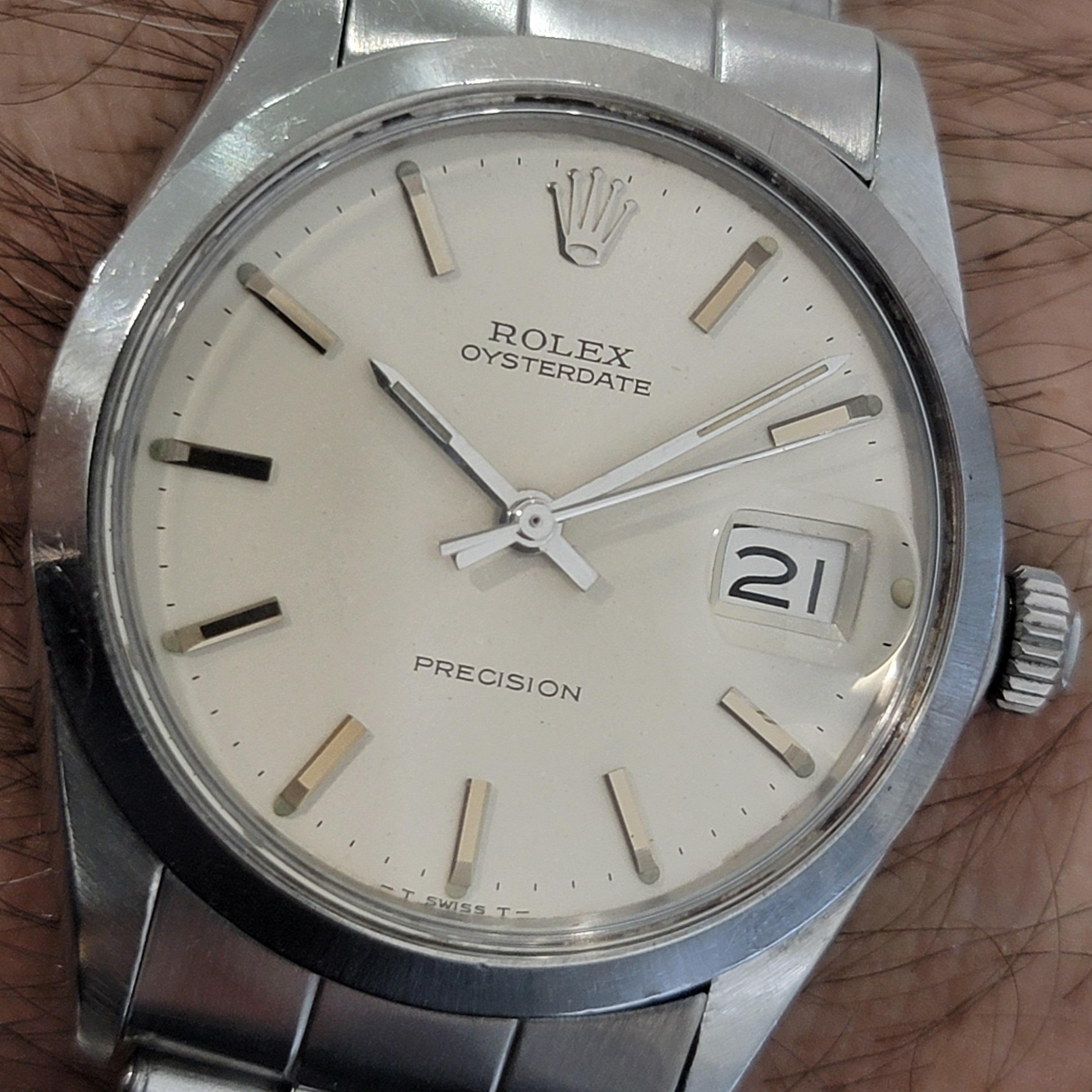 Mens Rolex Ref 6694 Oysterdate Precision Manual Wind w Box Paper 1960s RA261 For Sale 11
