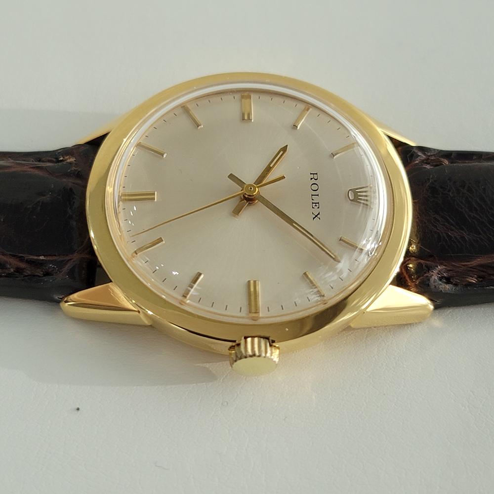 Mens Rolex Ref 7002 Gold Filled Automatic Presentation Watch 1970s RJC119 In Excellent Condition In Beverly Hills, CA