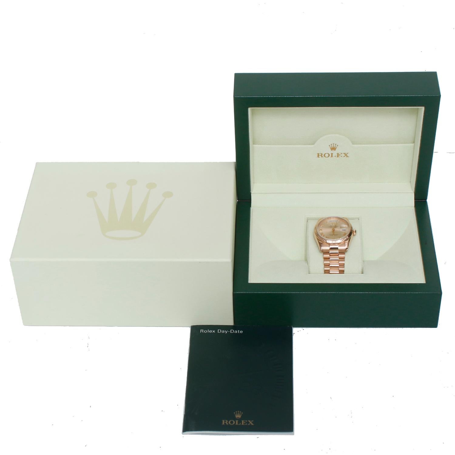 Hommes Montre Rolex President Day-Date en or rose 118235 Cadran rose 2