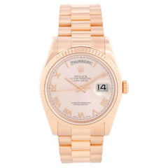 Men's Rolex Rose Gold President Day-Date Watch 118235 Rose Dial