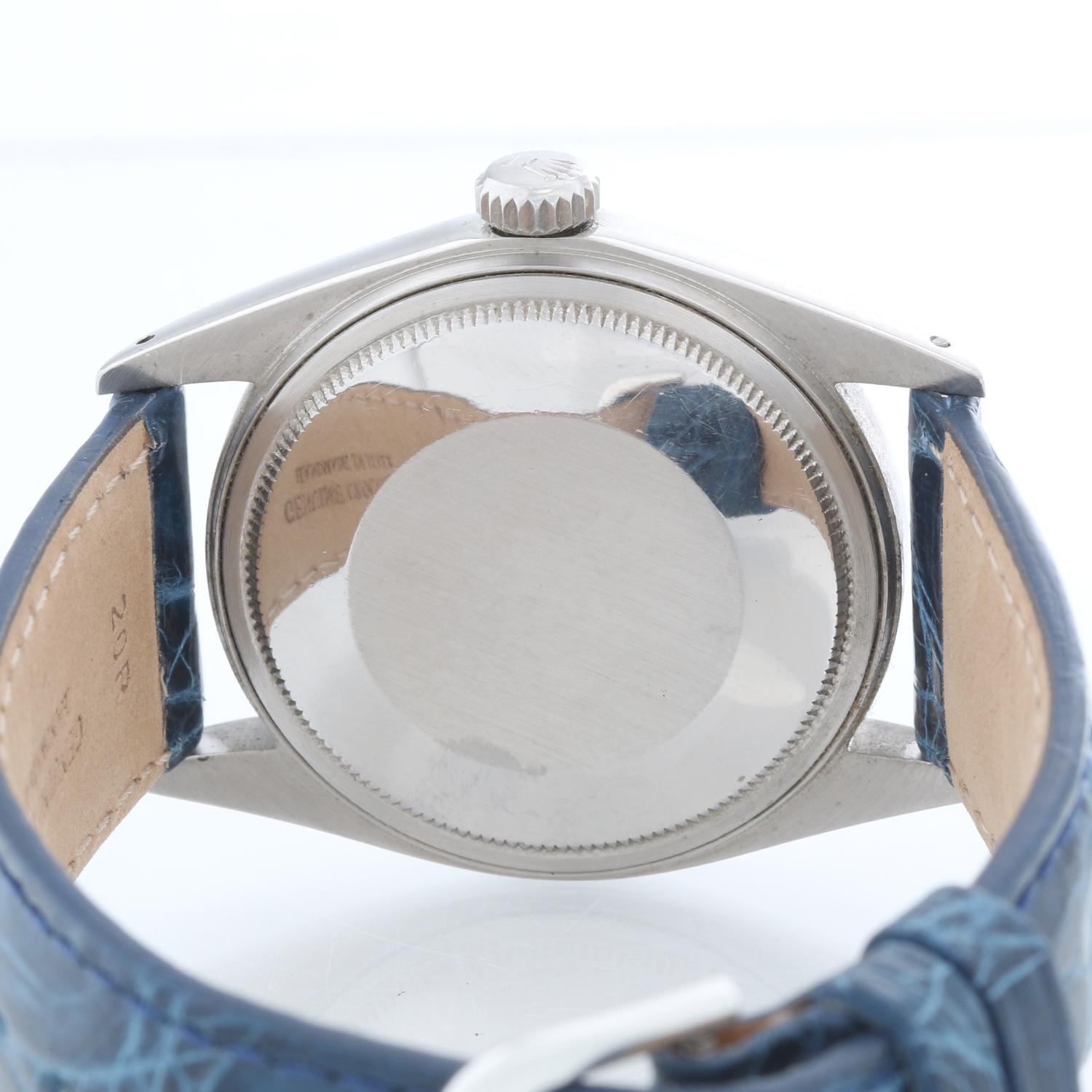 Men's Rolex Stainless Steel Datejust Watch 1601 Blue Dial 1