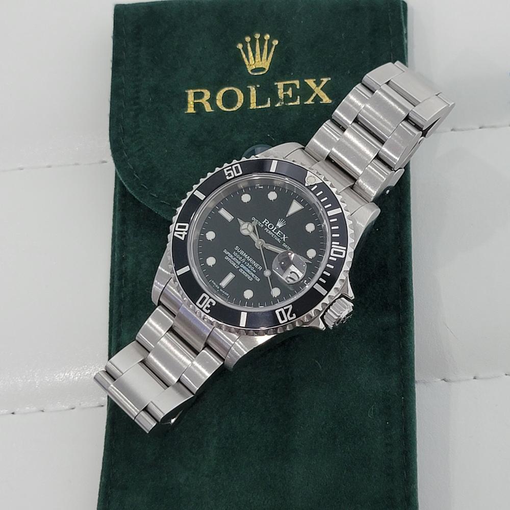 Mens Rolex Submariner Ref 16610 Date Automatic 2000s All Original w Pouch RA257 5