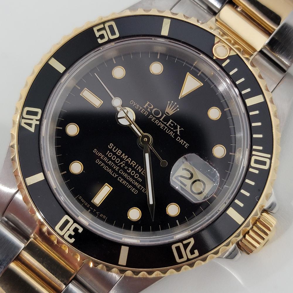 Herren Rolex Submariner Ref 16613 Datum Automatik 1980er Jahre Original mit Beutel RJC122 1