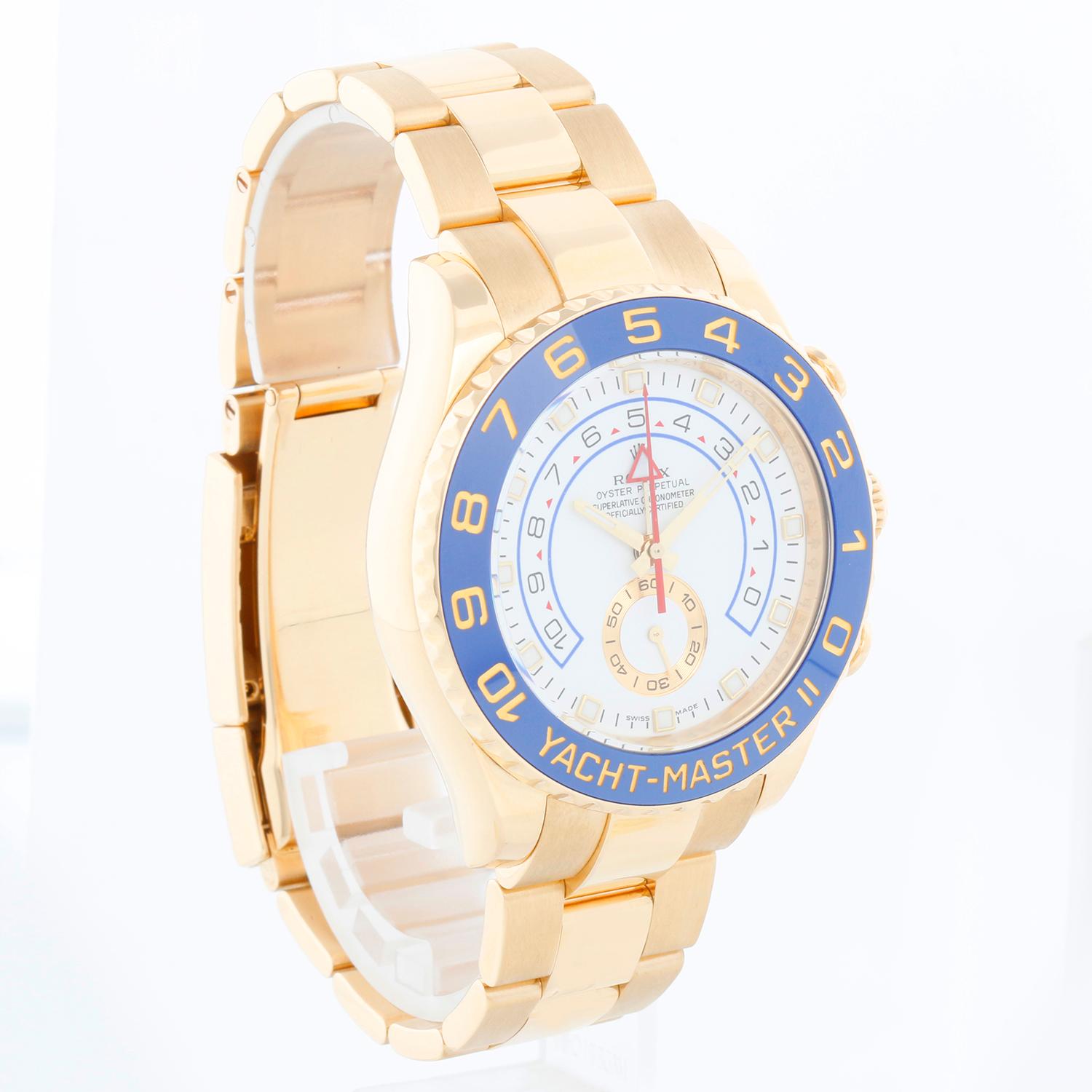 Men's Rolex Yacht-Master II Regatta 18k Yellow Gold Watch 116688 For Sale 1