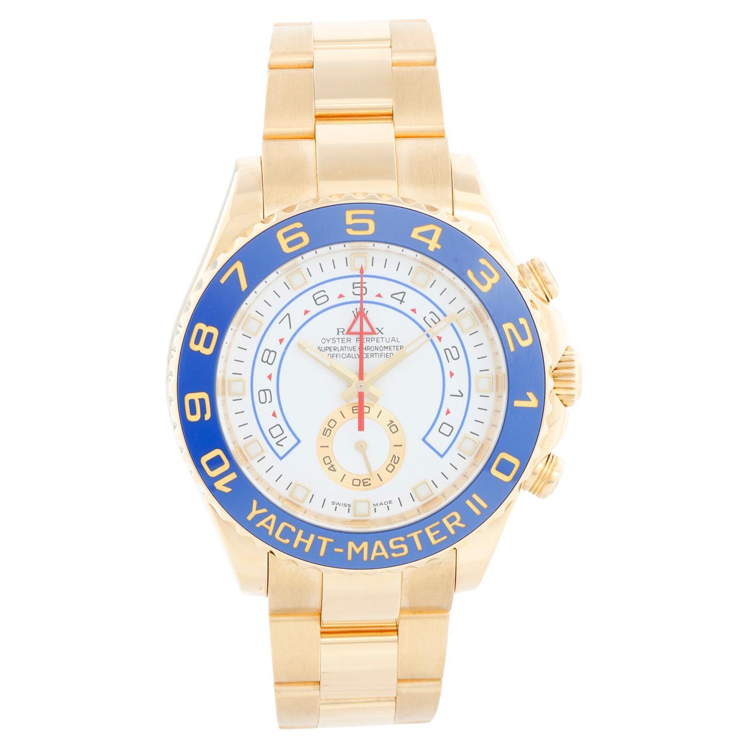 Men's Rolex Yacht-Master II Regatta 18k Yellow Gold Watch 116688 For Sale