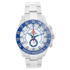 Men's Rolex Yacht-Master II Regatta Watch Stainless Steel Blue Bezel ...